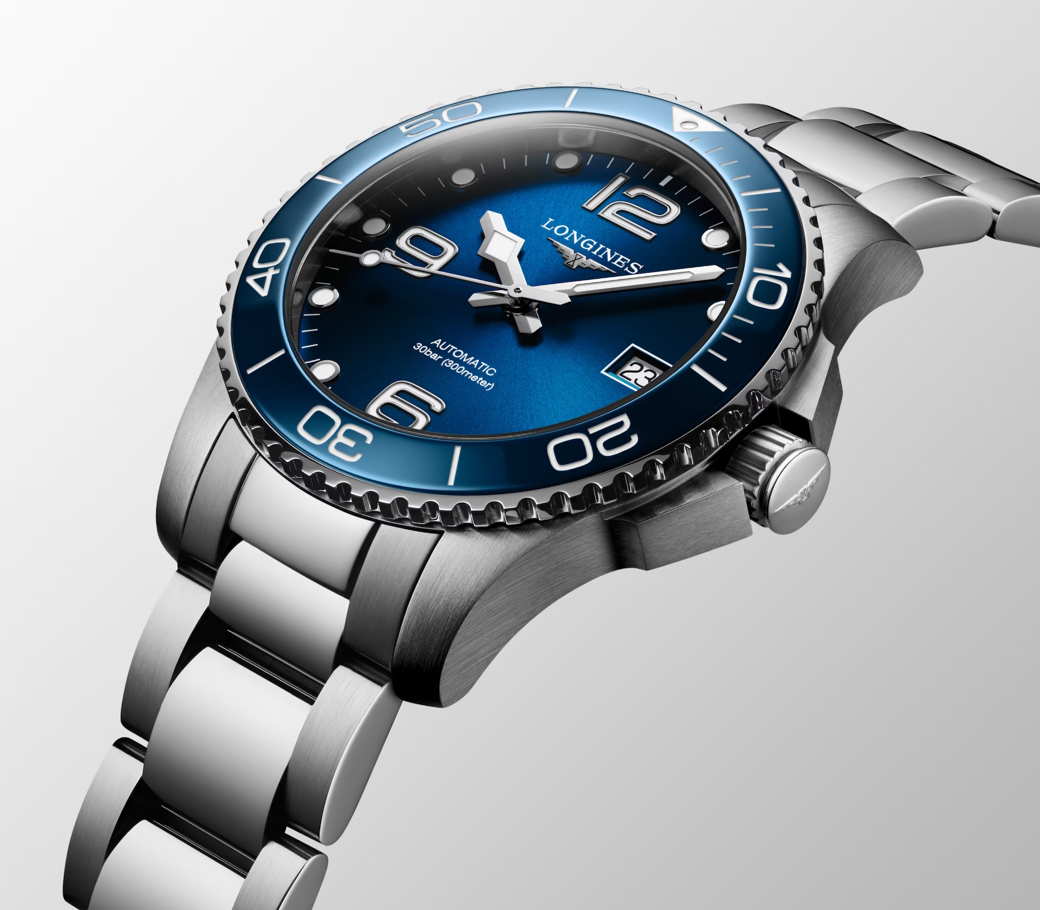 LONGINES HydroConquest Blue Ceramic Automatic 39mm Silver Stainless Steel Bracelet L37804966 - 2