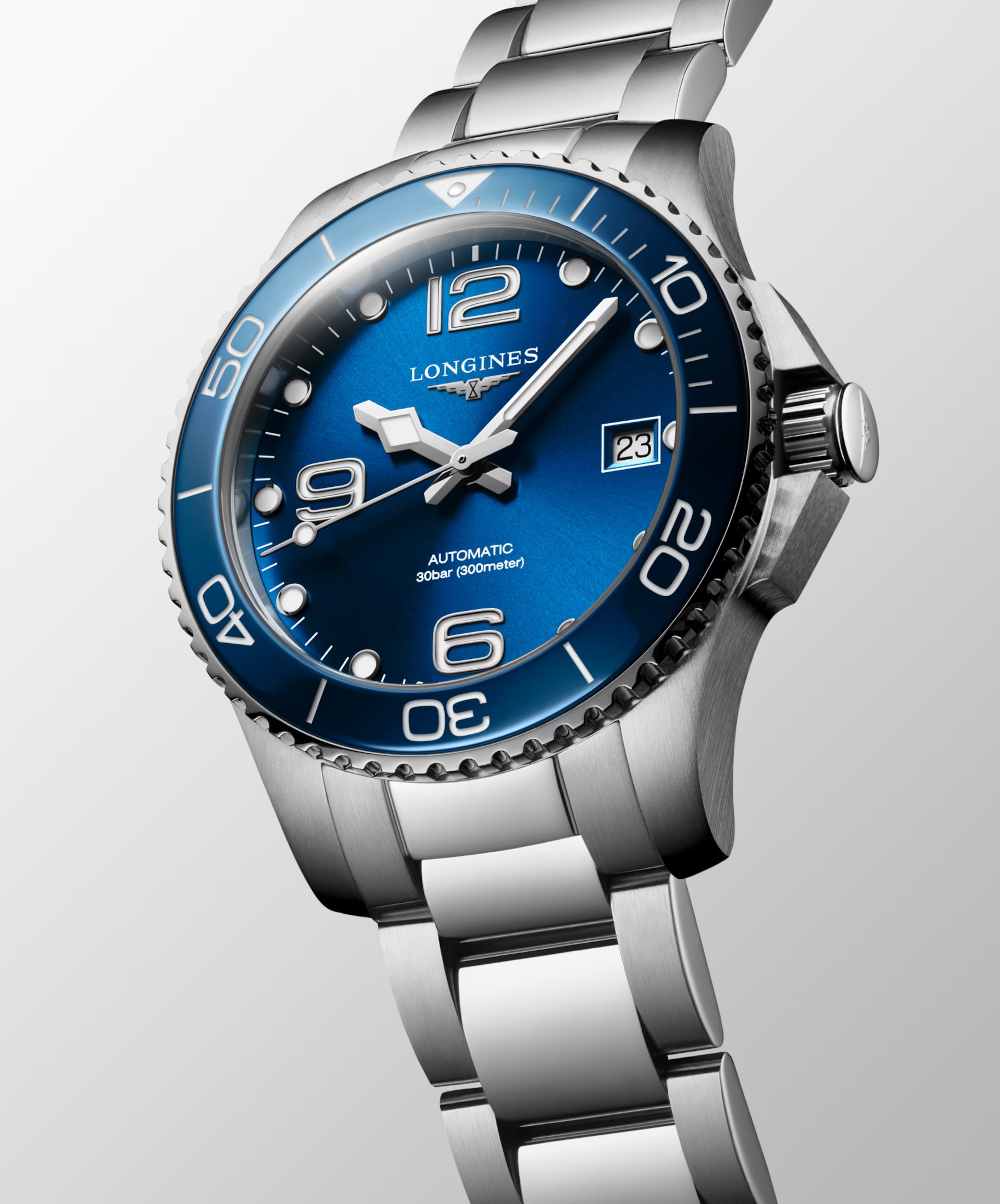 LONGINES HydroConquest Blue Ceramic Automatic 39mm Silver Stainless Steel Bracelet L37804966 - 7