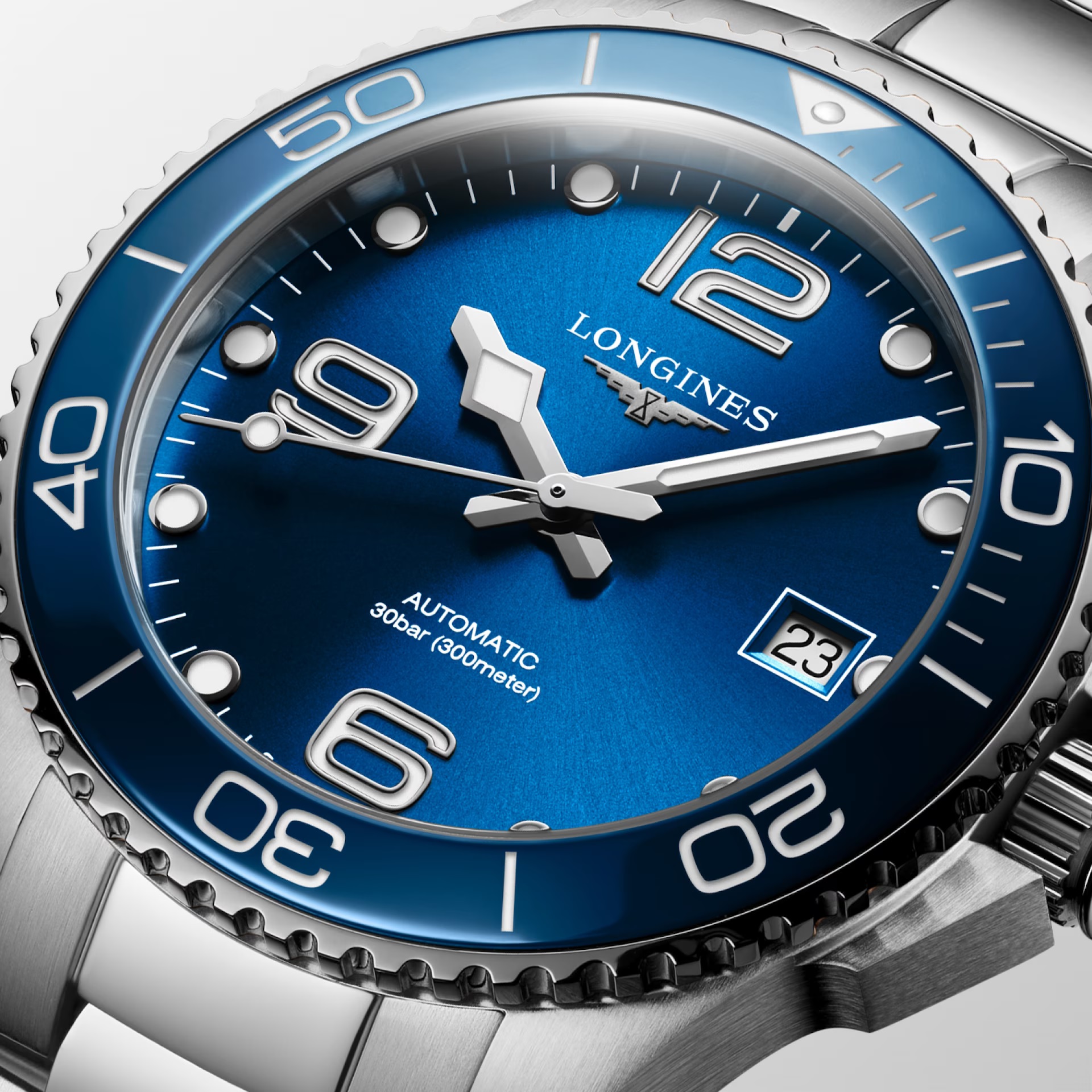 LONGINES HydroConquest Blue Ceramic Automatic 39mm Silver Stainless Steel Bracelet L37804966 - 8