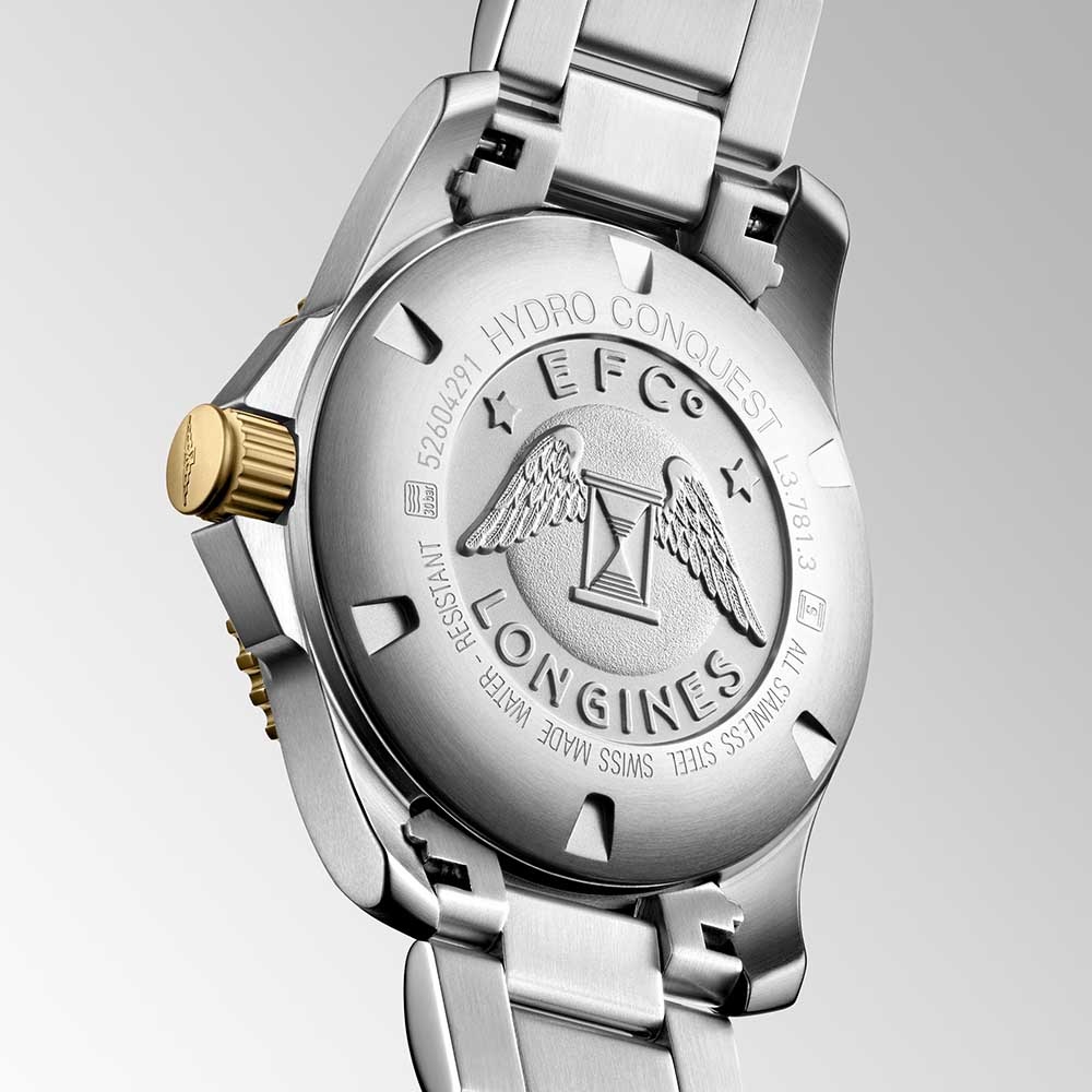 LONGINES Hydro Conquest Ceramic Automatic 41mm Two Tone Gold & Silver Stainless Steel Bracelet L37813067 - 5