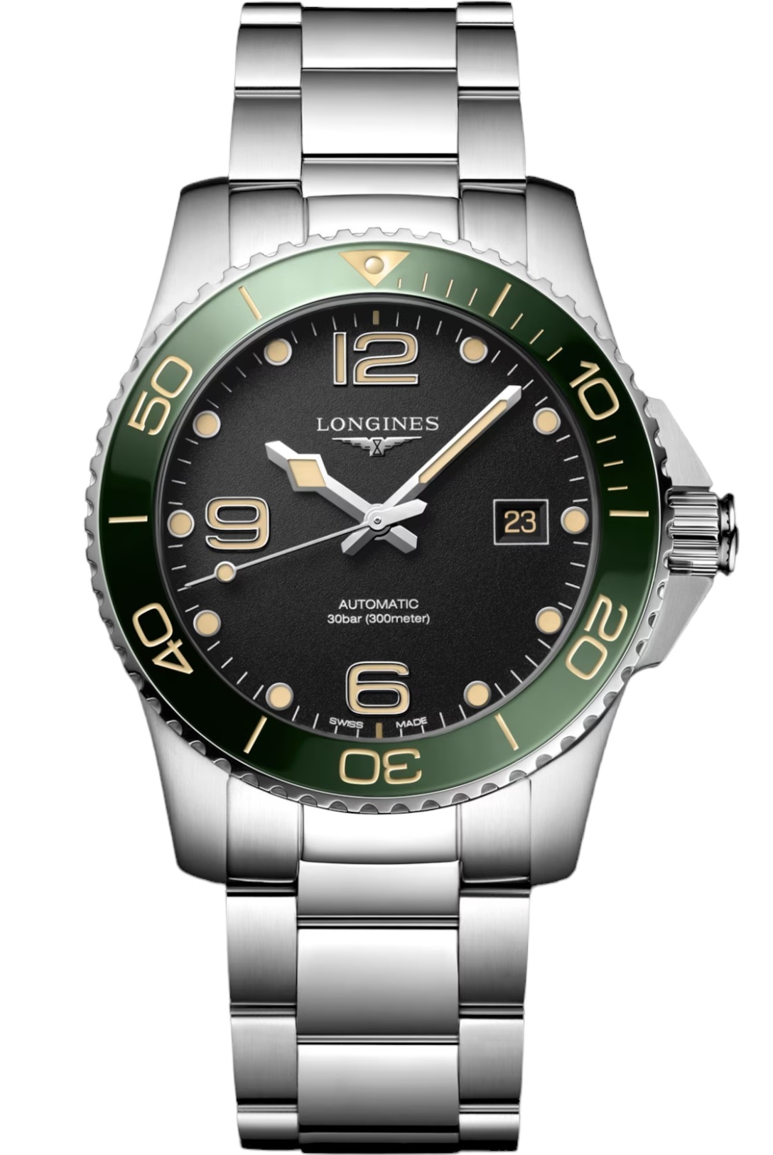 LONGINES HydroConquest Ceramic Automatic 41mm Silver Stainless Steel Bracelet L37814056 - 