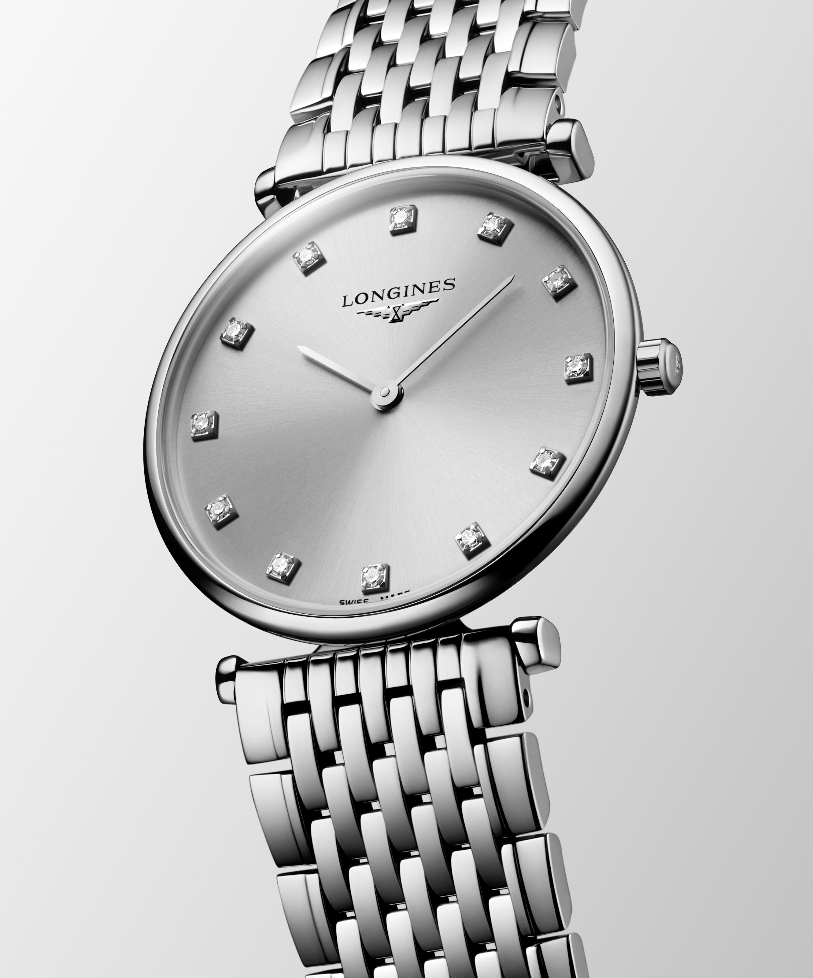LONGINES La Grande Classique Diamonds 29mm Silver Stainless Steel Bracelet L45124706 - 