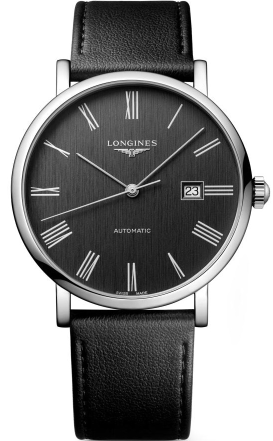 LONGINES Elegant Collection Automatic 41mm Silver Stainless Steel Leather Strap L49114712 - 1