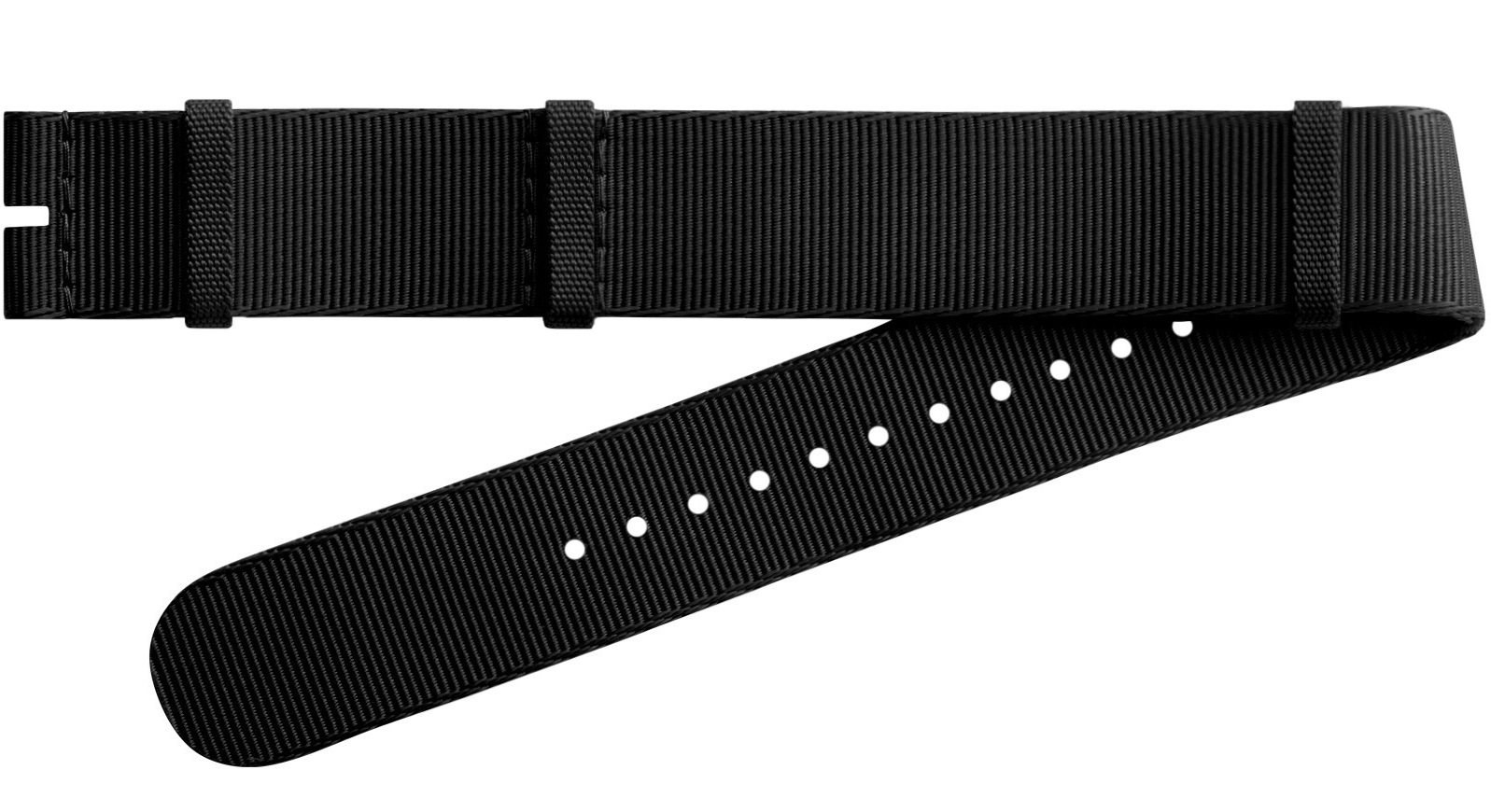 LONGINES Official Nato Strap 22mm Black Naylon Without Buckle L682166497 - 