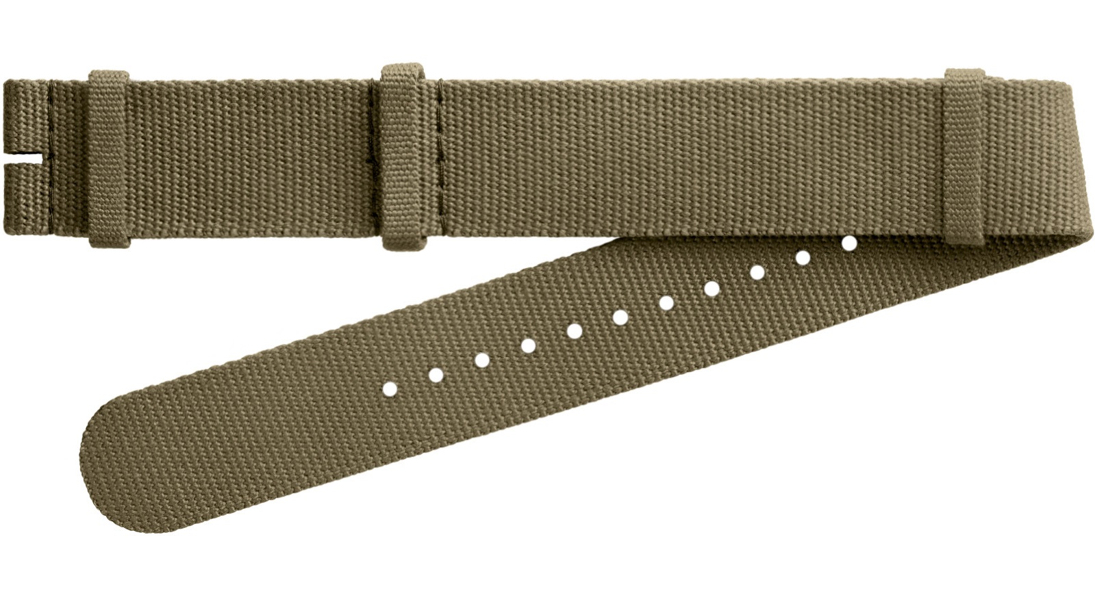 LONGINES Official Nato Strap 22mm Green Khaki Naylon Without Buckle L682166502 - 