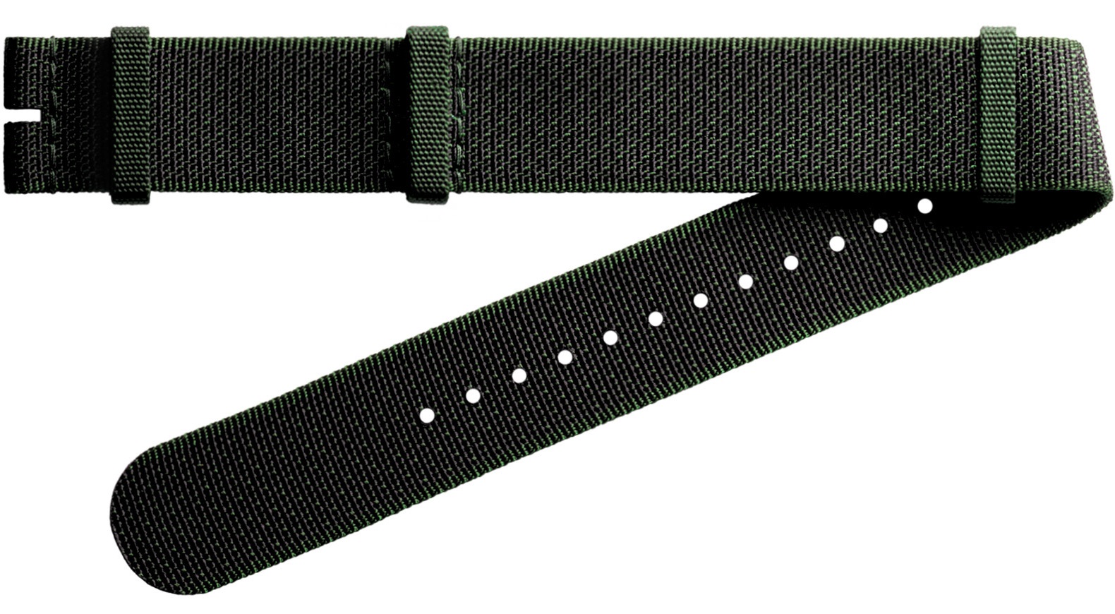 LONGINES Official Nato Strap 22mm Green Naylon Without Buckle L682168507 - 