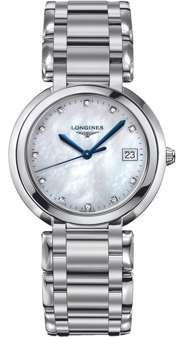 LONGINES PrimaLuna Diamonds 34mm Silver Stainless Steel Bracelet L81144876 - 
