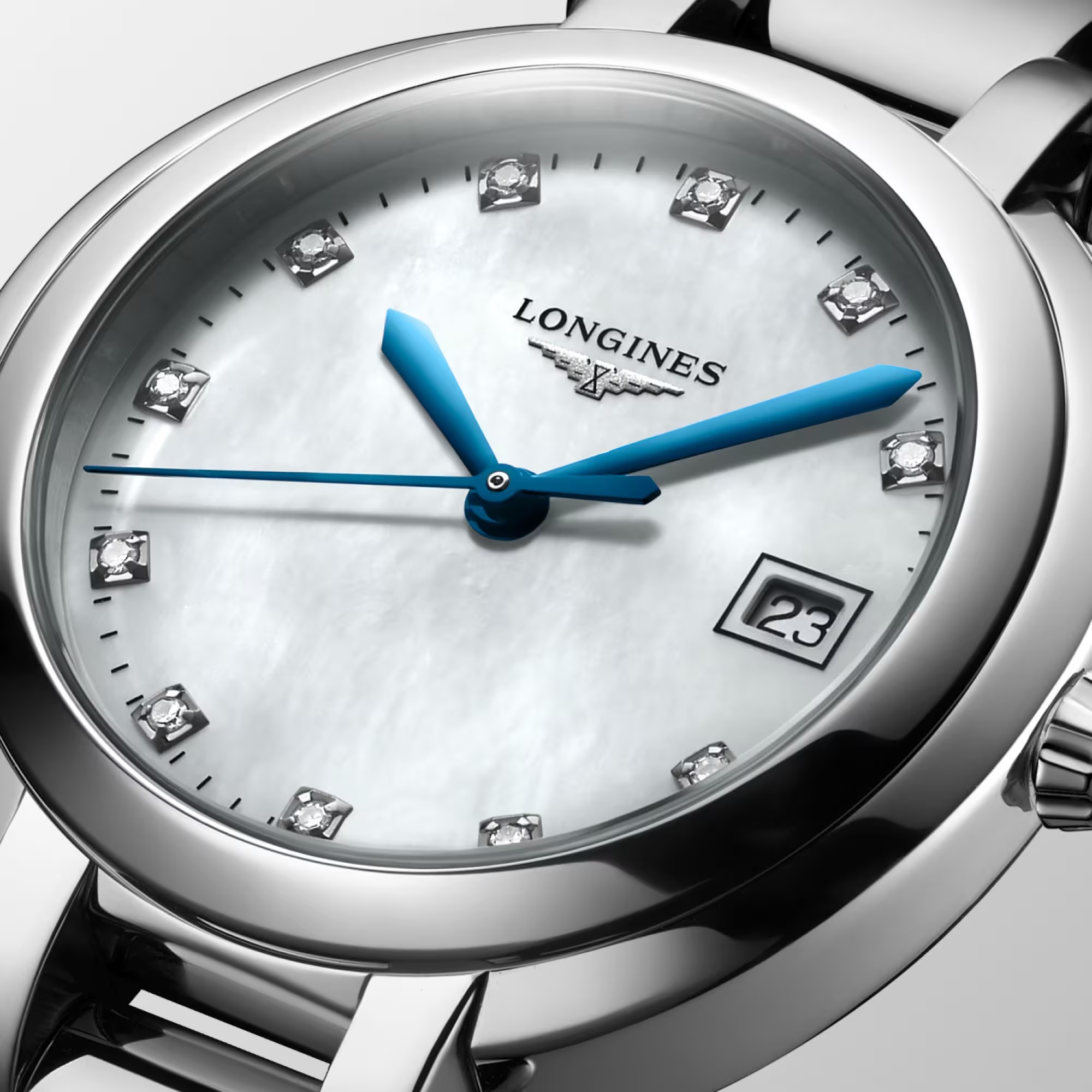LONGINES PrimaLuna Diamonds 34mm Silver Stainless Steel Bracelet L81144876 - 3