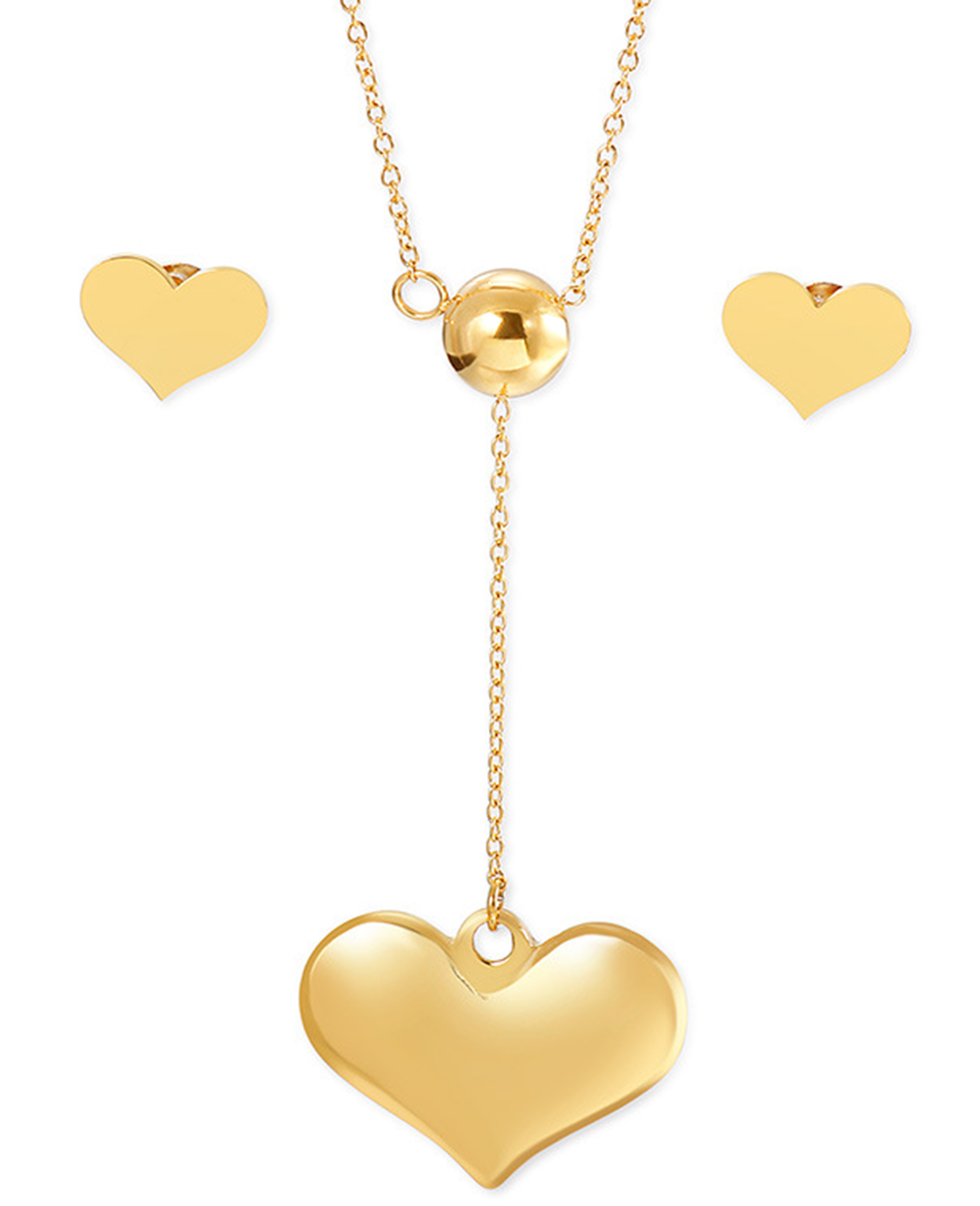 LEE COOPER Necklace & Earrings Gold Stainless Steel LCJS01050.110 - 