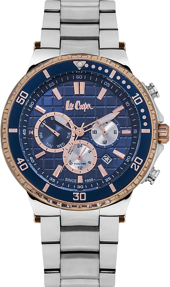 LEE COOPER Multifunction 46mm Silver Super Metal Bracelet LC06640.590 - 1