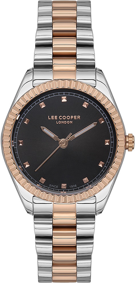 LEE COOPER Three Hands 32mm Two Tone Rose Gold & Silver Super Metal Bracelet LC07173.550 - 1
