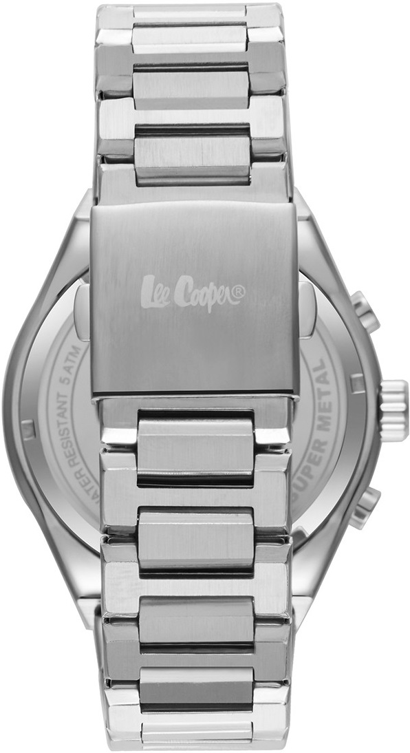 LEE COOPER Dual Time Multifunction Green Dial 45mm Silver Stainless Steel Bracelet LC08026.370 - 