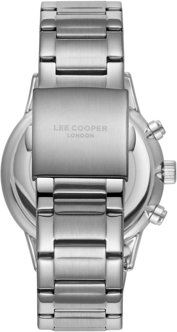 LEE COOPER Chronograph Blue Dial 43.5mm Silver Stainless Steel Bracelet LC08042.390 - 