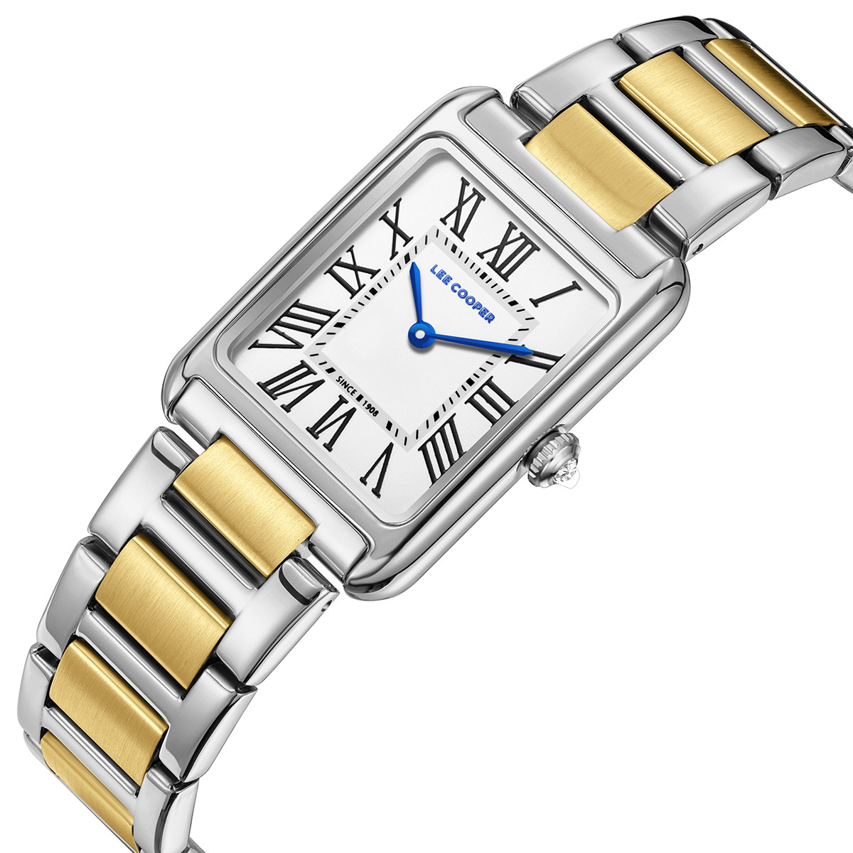 LEE COOPER Ladies White Dial 24mm Two Silver & Gold Stainless Steel Bracelet LC08083.230 - 