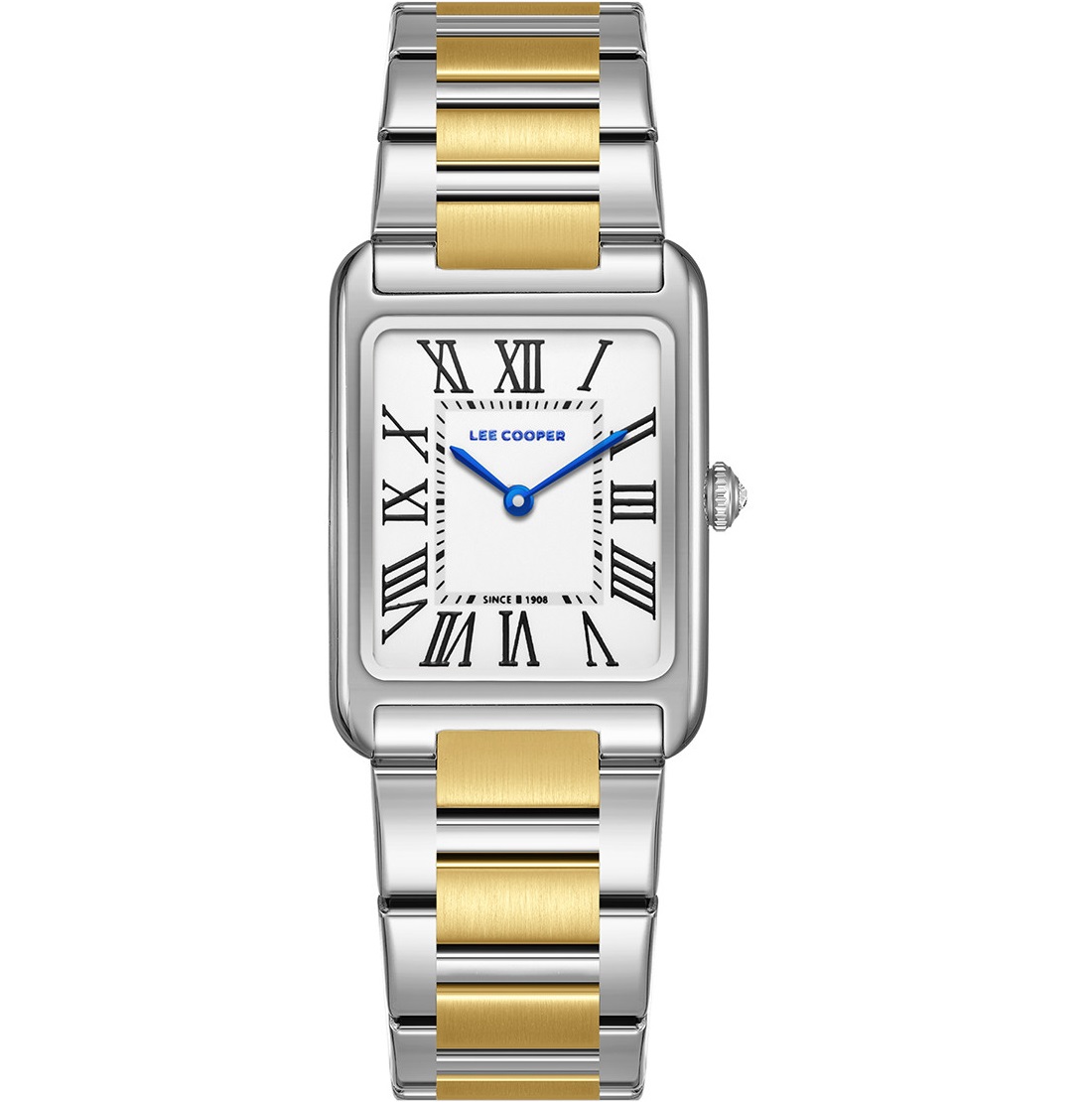 LEE COOPER Ladies White Dial 24mm Two Silver & Gold Stainless Steel Bracelet LC08083.230 - 