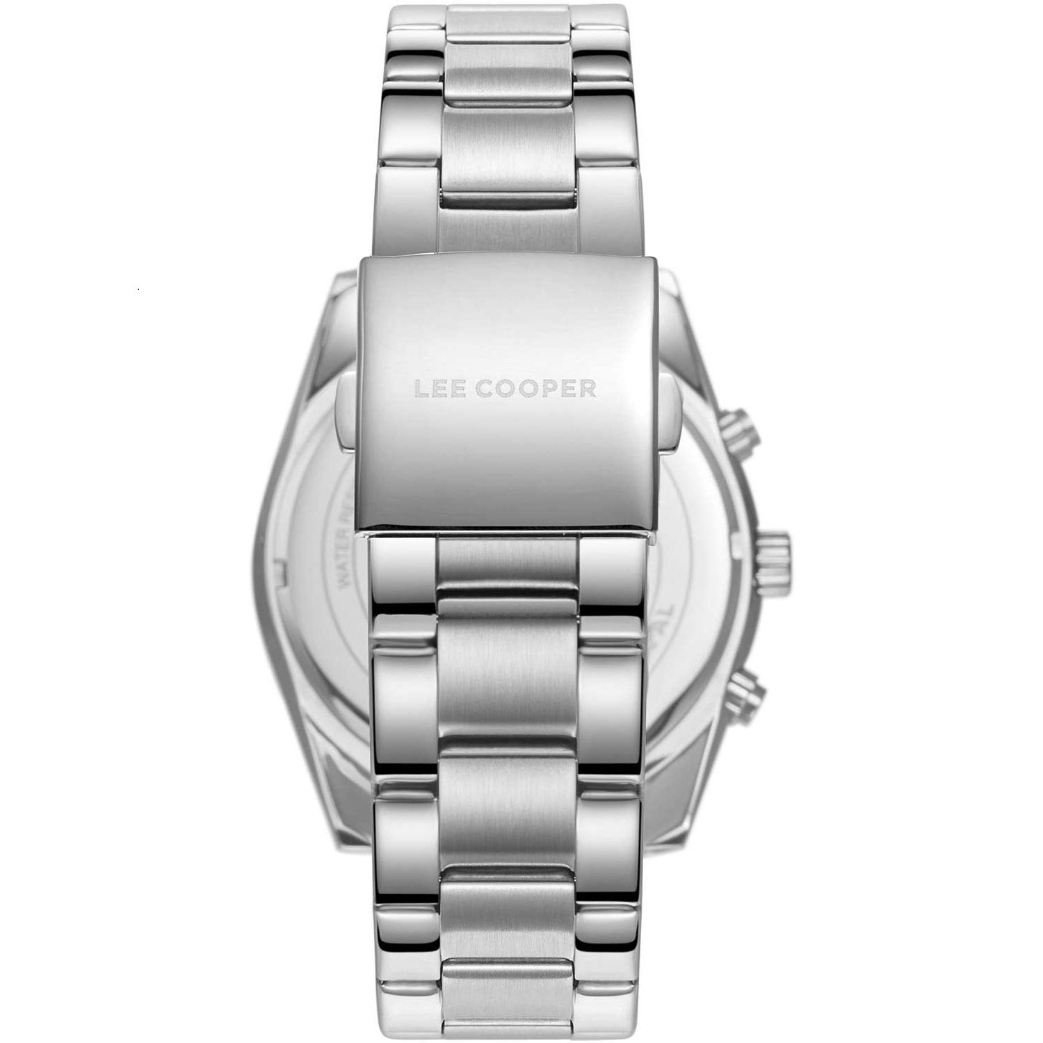 LEE COOPER Dual Time Multifunction Black Dial 43mm Silver Stainless Steel Bracelet LC08101.350 - 4