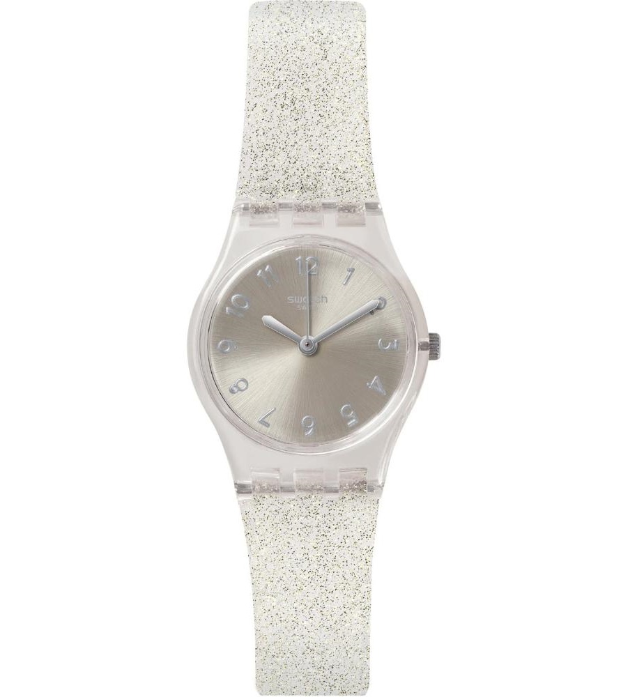 SWATCH Originals Silver Glistar Too 25mm Silicone Strap LK343E - 