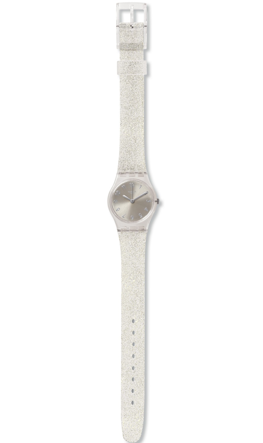 SWATCH Originals Silver Glistar Too 25mm Silicone Strap LK343E - 