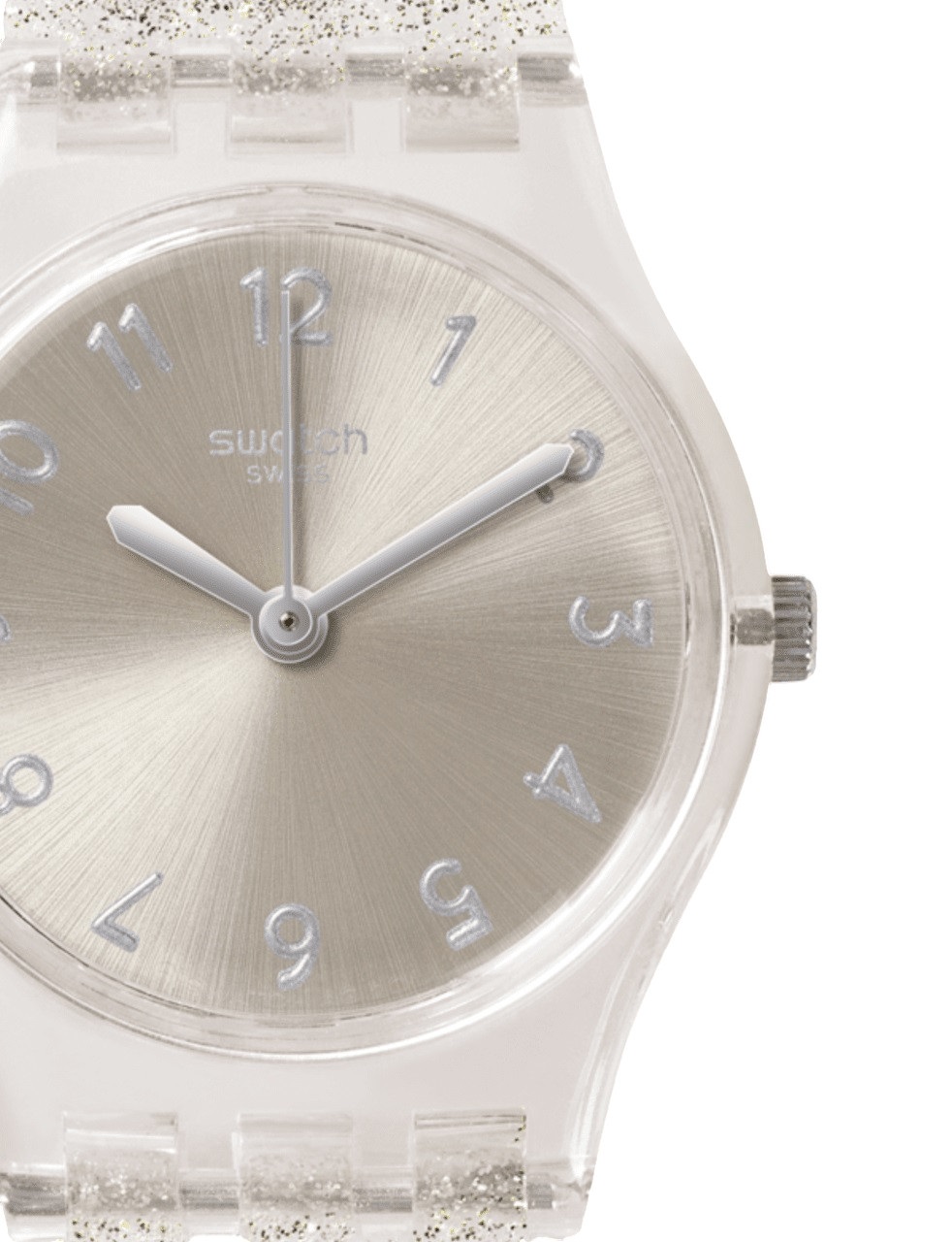 SWATCH Originals Silver Glistar Too 25mm Silicone Strap LK343E - 3