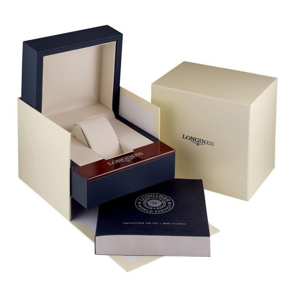 LONGINES Conquest Chronograph Automatic Ceramic Gold Dial 42mm Silver Stainless Steel Bracelet L38354326 - 6