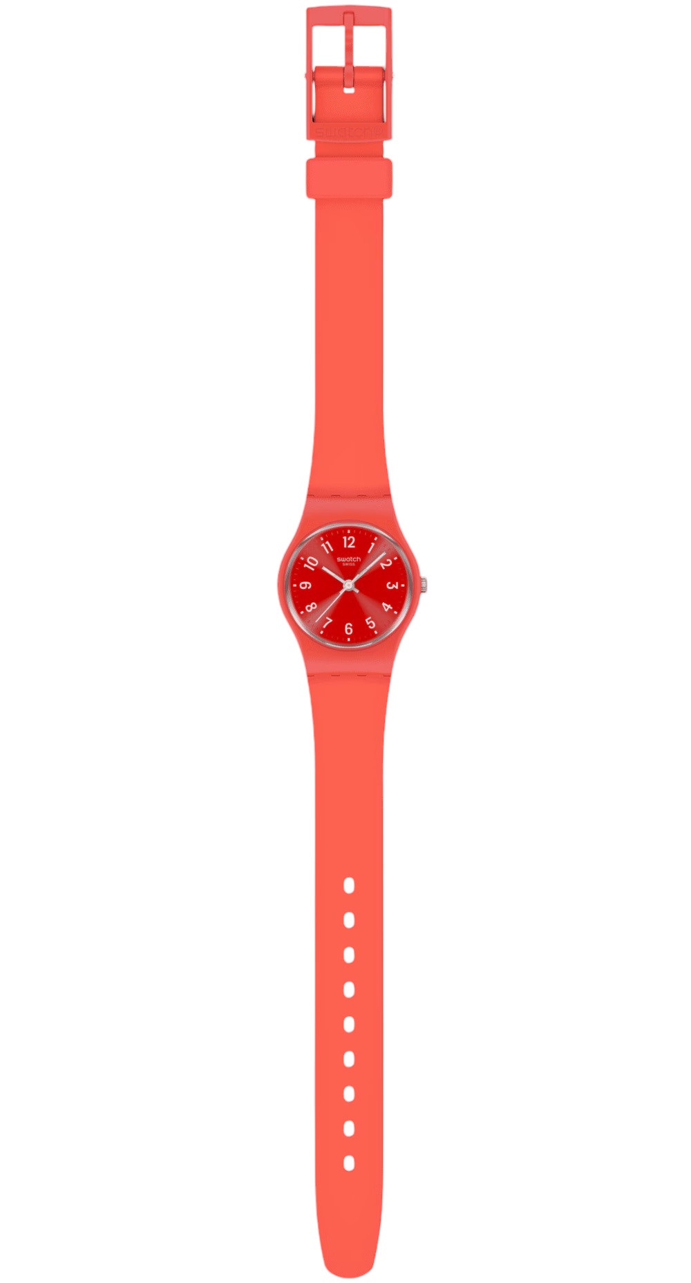 SWATCH Notes Of Coral 25mm Red Silicone Strap LP165 - 3