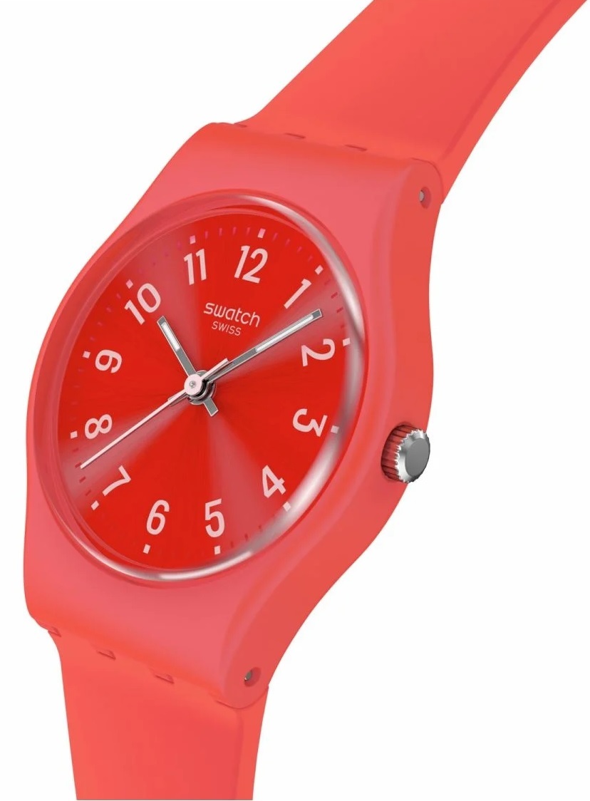 SWATCH Notes Of Coral 25mm Red Silicone Strap LP165 - 