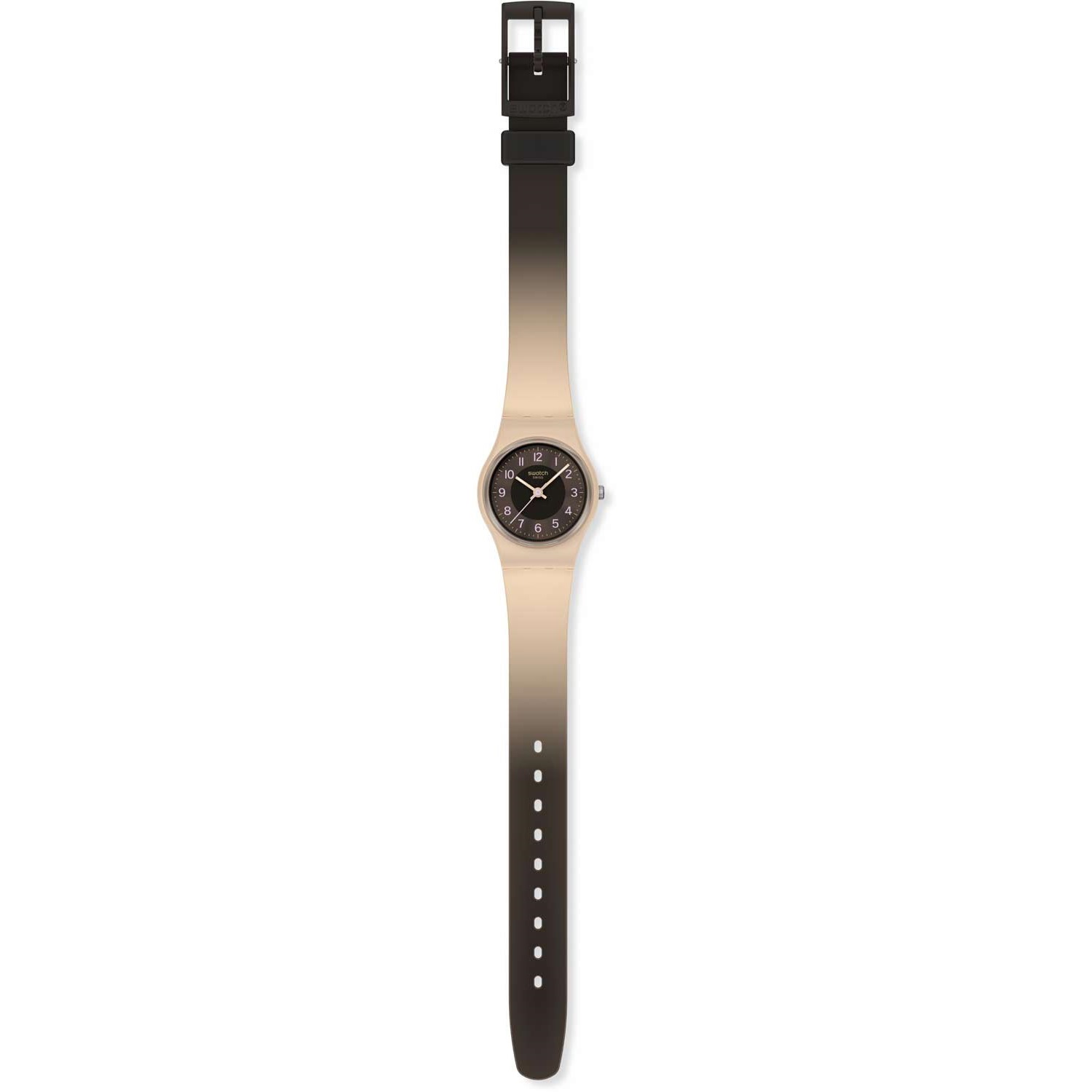 SWATCH Essentials Espresso Charm 34mm Brown Silicone Strap LT104 - 4