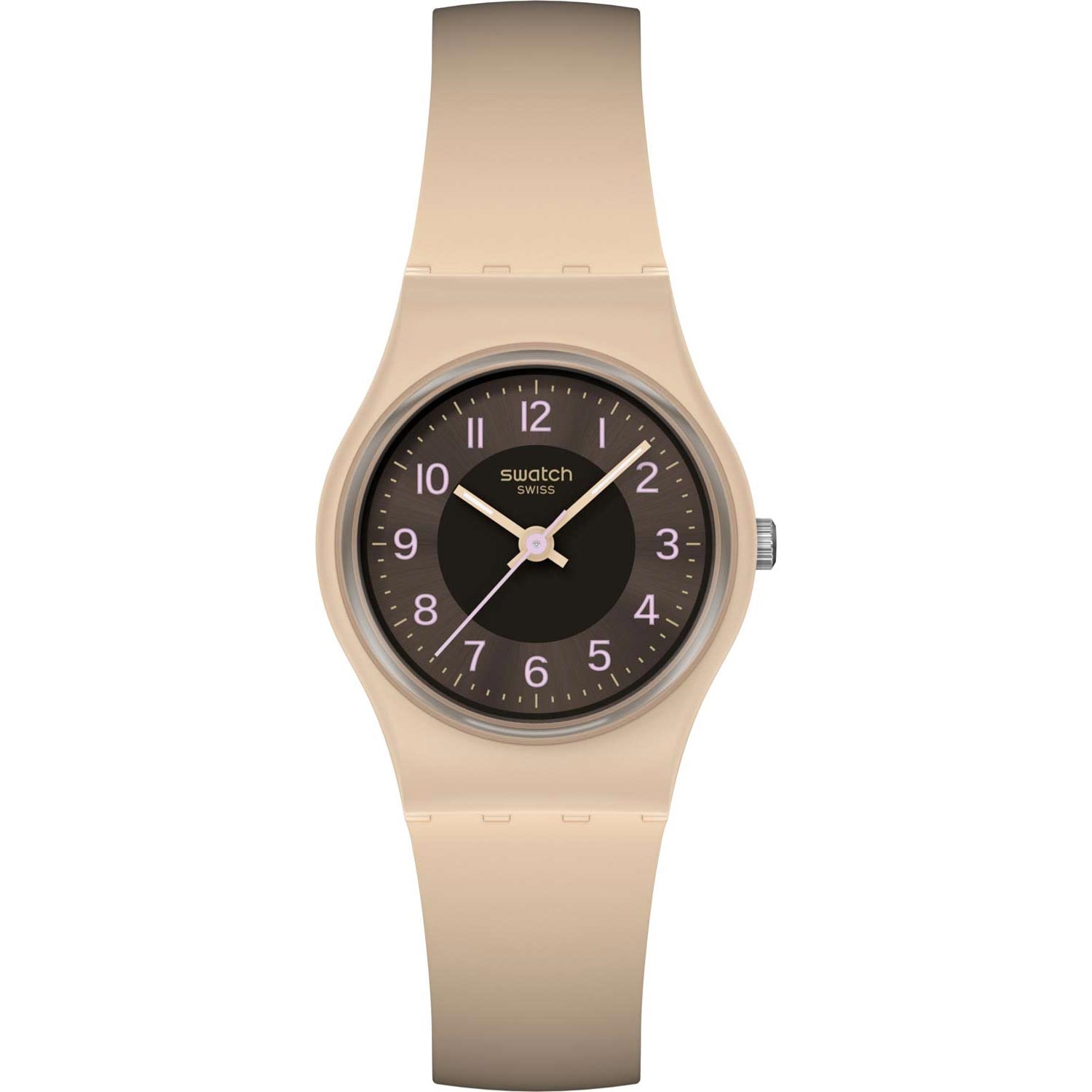 SWATCH Essentials Espresso Charm 34mm Brown Silicone Strap LT104 - 