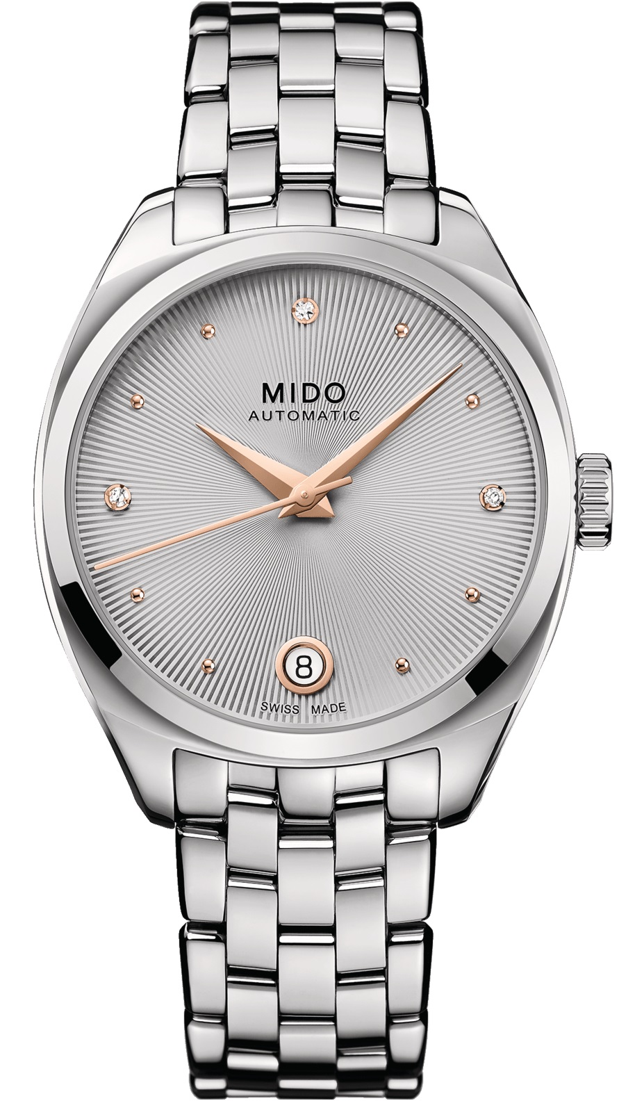 MIDO Belluna Royal Diamonds Automatic 33.1mm Silver Stainless Steel Bracelet M024.307.11.076.00 - 1