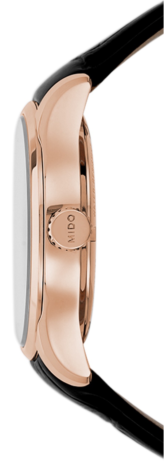 MIDO Belluna Sunray Automatic 40mm Rose Gold Stainless Steel Black Leather Strap M024.407.36.031.00 - 2