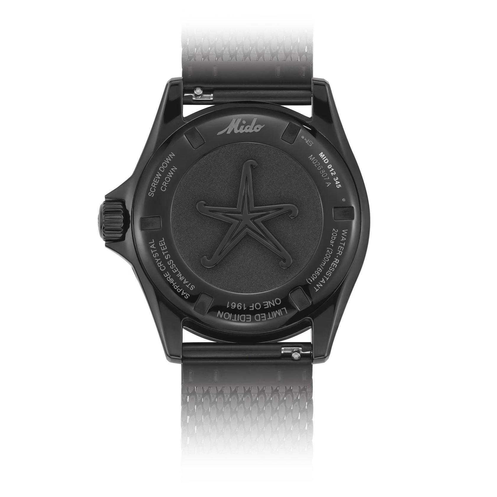 MIDO Ocean Star Decompression World Timer Automatic Limited Edition Black Dial 40.5mm Black Stainless Steel Mesh Bracelet M026.807.33.051.00 - 4