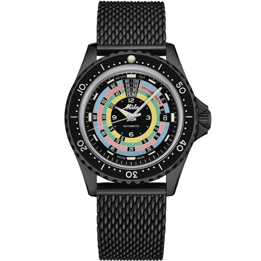 MIDO Ocean Star Decompression World Timer Automatic Limited Edition Black Dial 40.5mm Black Stainless Steel Mesh Bracelet M026.807.33.051.00 - 