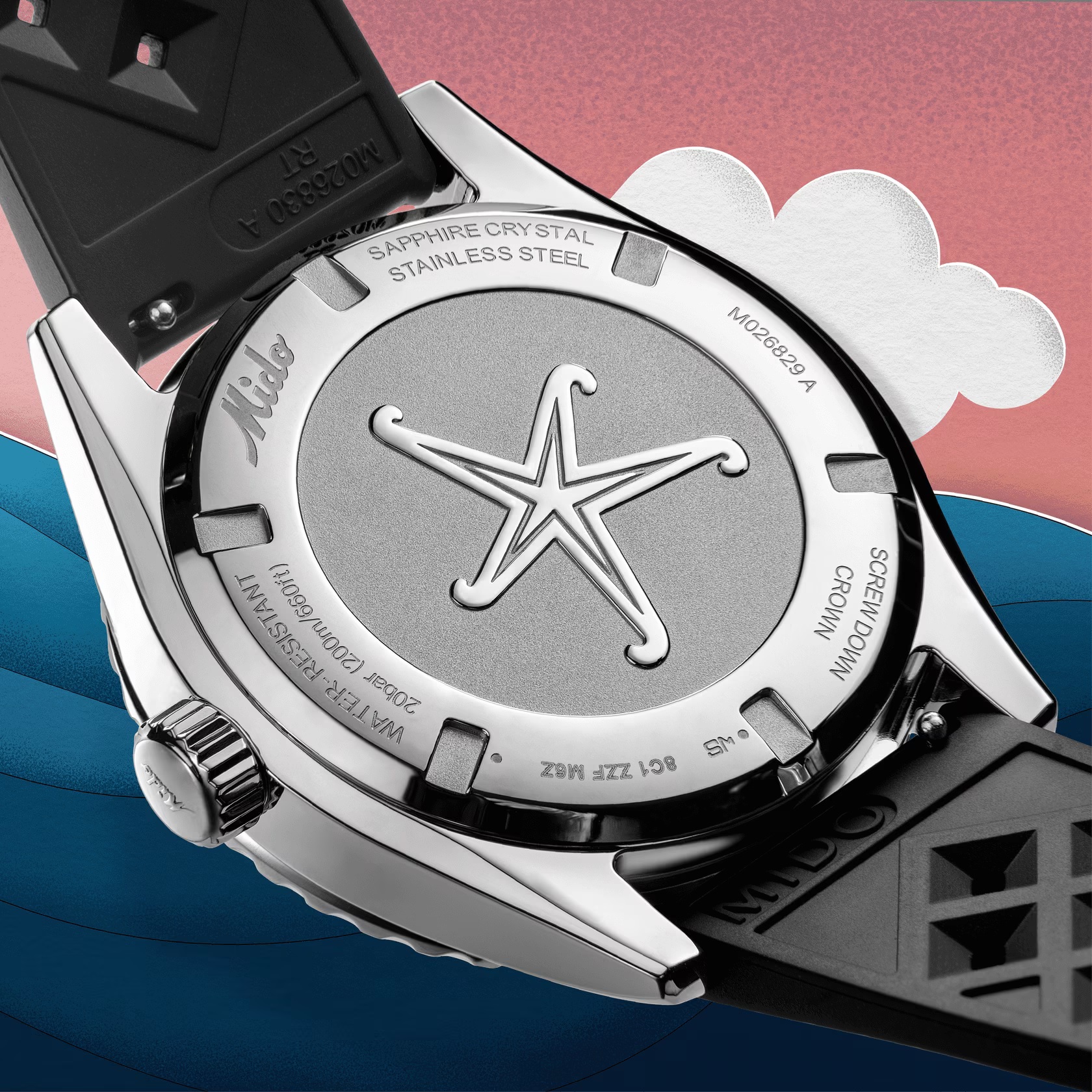 MIDO Ocean Star Decompression World Timer Black Automatic 40.5mm Silver Stainless Steel Mesh Bracelet M026.829.17.051.00 - 11