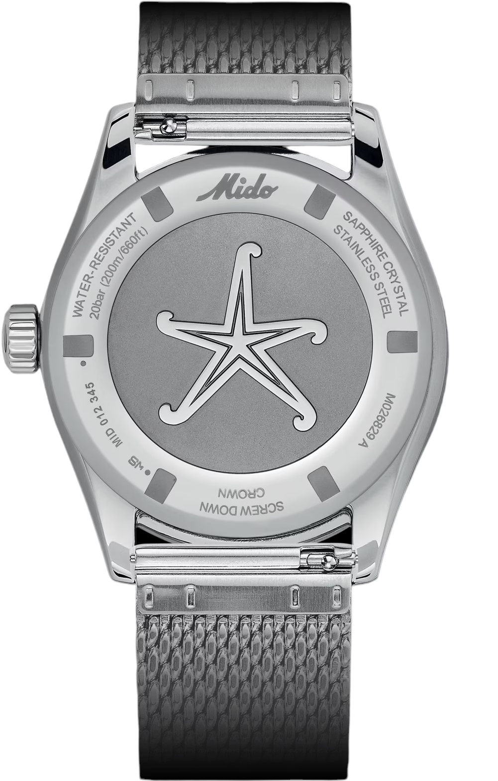 MIDO Ocean Star Decompression World Timer Black Automatic 40.5mm Silver Stainless Steel Mesh Bracelet M026.829.17.051.00 - 4