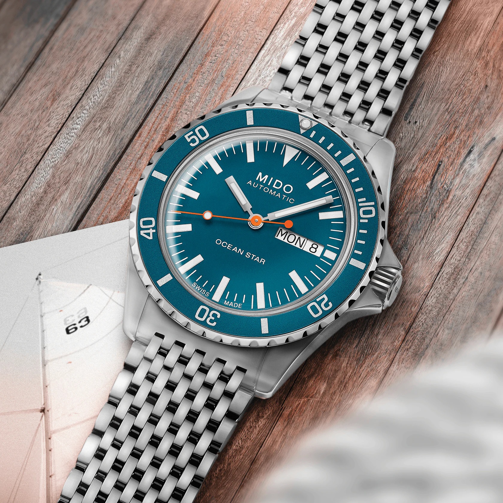 MIDO Ocean Star Tribute Gradient Special Edition Blue Dial Automatic 40.5mm Silver Stainless Steel Bracelet M026.830.11.041.00 - 6