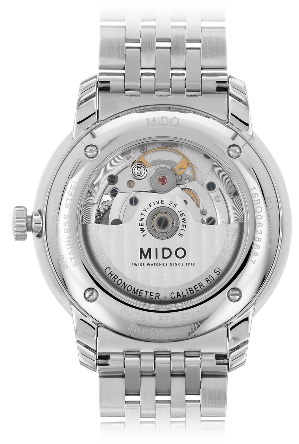 MIDO Baroncelli Chronometer Automatic 40mm Silver Stainless Steel Bracelet M027.408.11.041.00 - 2