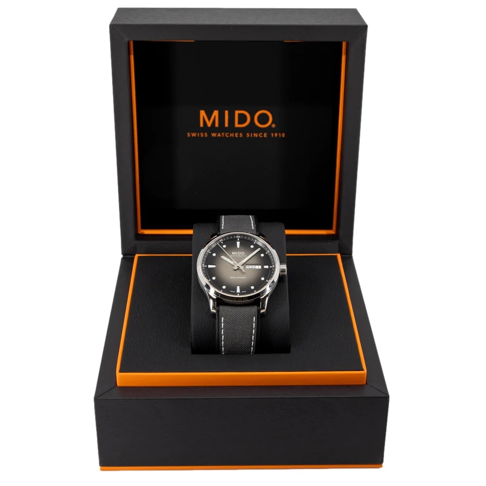 MIDO Multifort M Grey Gradient Dial 42mm Silver Stainless Steel Grey Fabric Strap M038.430.17.081.00 - 4