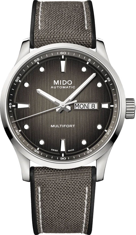 MIDO Multifort M Grey Gradient Dial 42mm Silver Stainless Steel Grey Fabric Strap M038.430.17.081.00 - 
