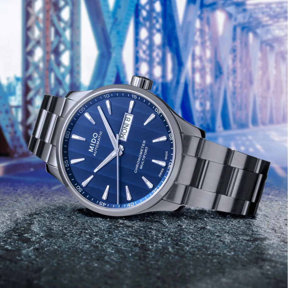 MIDO Multifort Chronometer Blue Dial Automatic 42mm Silver Stainless Steel Bracelet M038.431.11.041.00 - 4