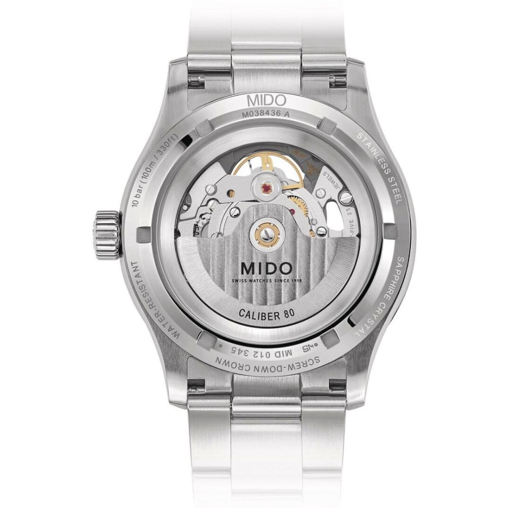 MIDO Multifort Skeleton Vertigo Blue Dial 42mm Silver Stainless Steel Bracelet M038.436.11.041.00 - 2