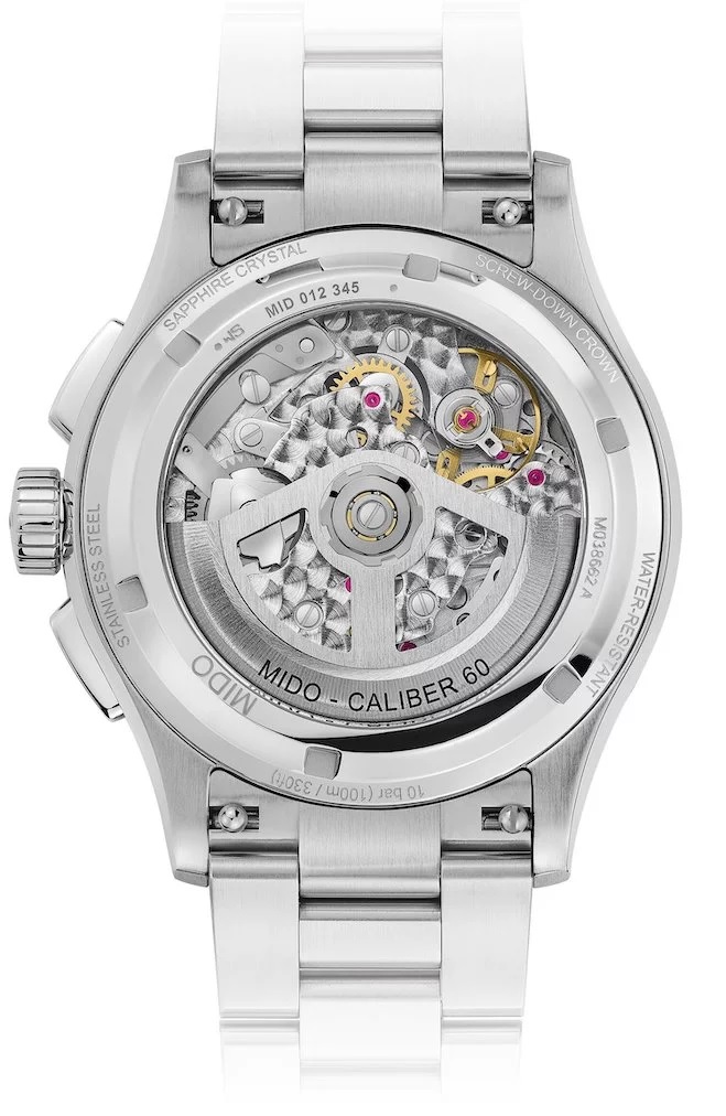 MIDO Multifort Skeleton Chronograph Anthracite Dial 43mm Silver Stainless Steel Bracelet M038.662.11.060.00 - 