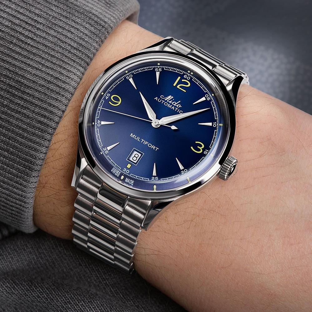 MIDO Multifort Patrimony Powerwind Blue Dial 40mm Silver Stainless Steel Bracelet M040.407.11.041.00 - 4
