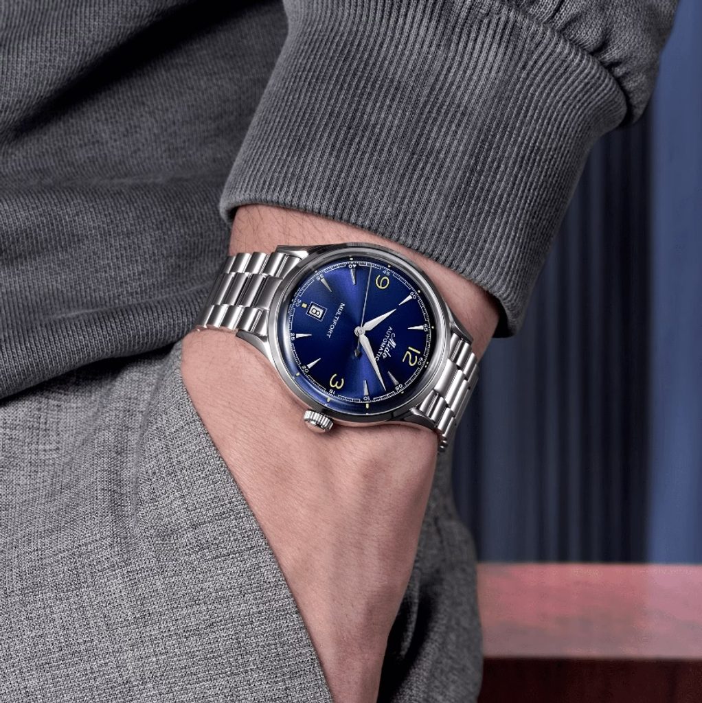 MIDO Multifort Patrimony Powerwind Blue Dial 40mm Silver Stainless Steel Bracelet M040.407.11.041.00 - 5
