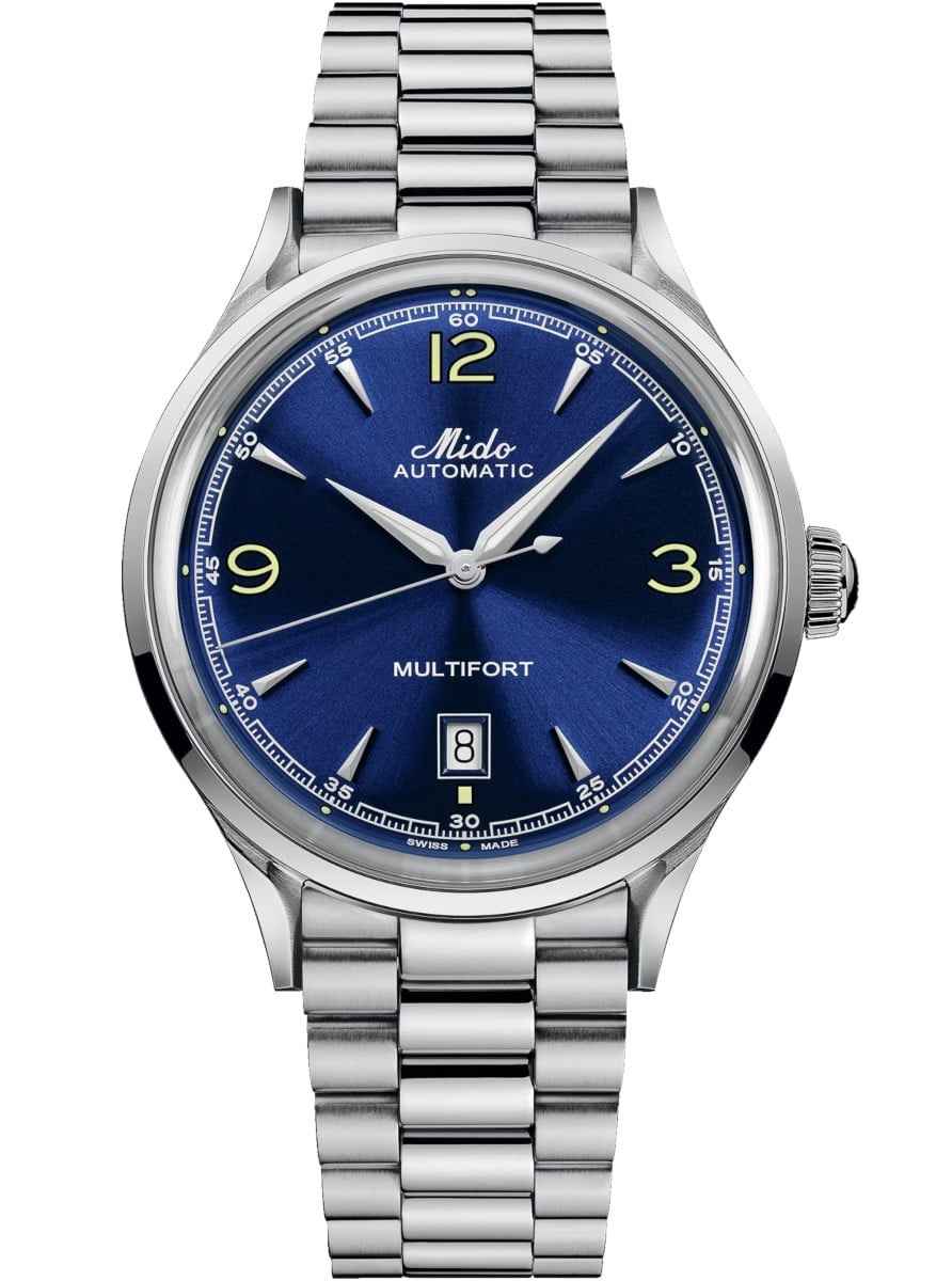 MIDO Multifort Patrimony Powerwind Blue Dial 40mm Silver Stainless Steel Bracelet M040.407.11.041.00 - 