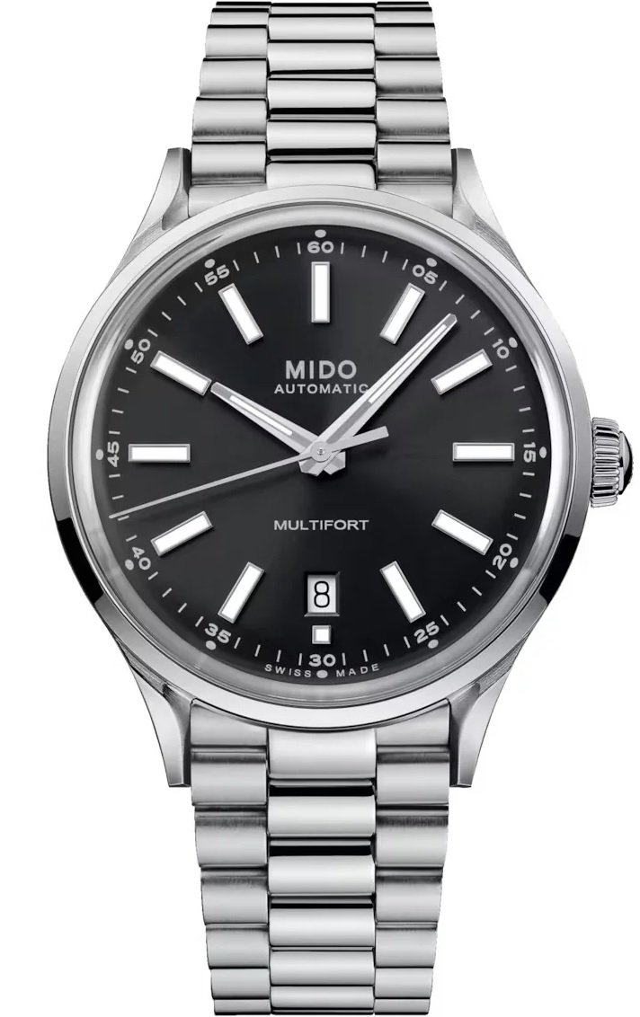 MIDO Multifort Patrimony Powerwind Black Dial 40mm Silver Stainless Steel Bracelet M040.407.11.061.00 - 