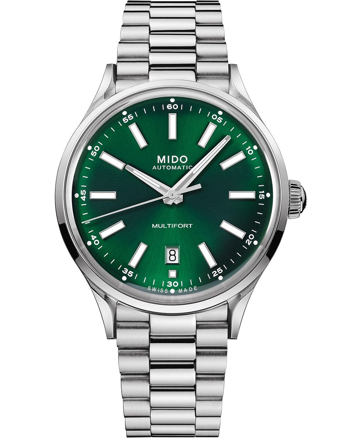 MIDO Multifort Patrimony Powerwind Green Dial 40mm Silver Stainless Steel Bracelet M040.407.11.091.00 - 