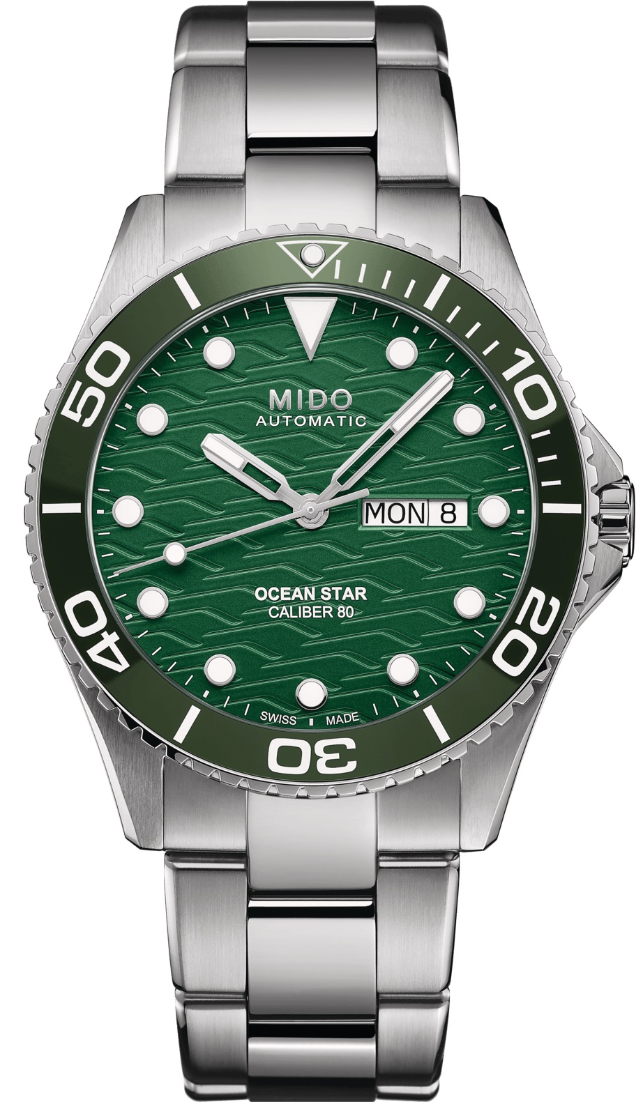 MIDO Ocean Star 200 Green Dial Ceramic Automatic 42.5mm Silver Stainless Steel Bracelet M042.430.11.091.00 - 
