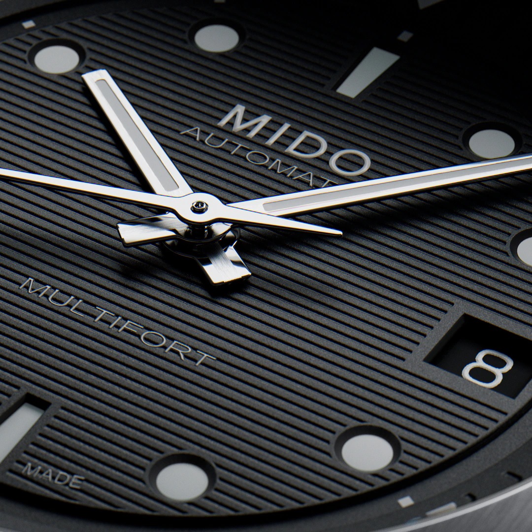 MIDO Multifort Multifort 8 Two Crowns Black Dial 38.4 x 40mm Silver Stainless Steel Bracelet M047.507.11.051.00 - 6