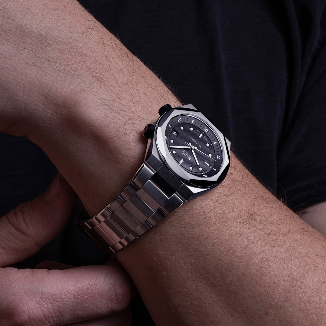 MIDO Multifort Multifort 8 Two Crowns Black Dial 38.4 x 40mm Silver Stainless Steel Bracelet M047.507.11.051.00 - 5