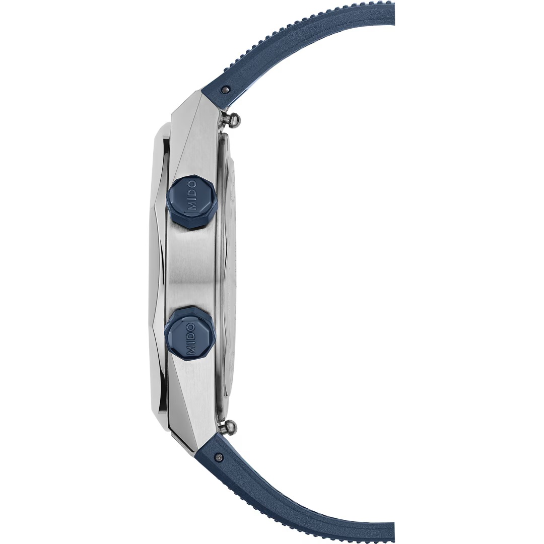 MIDO Multifort Multifort 8 Two Crowns Blue Dial 38.4 x 40mm Silver Stainless Steel Blue Rubber Strap M047.507.17.041.00 - 3